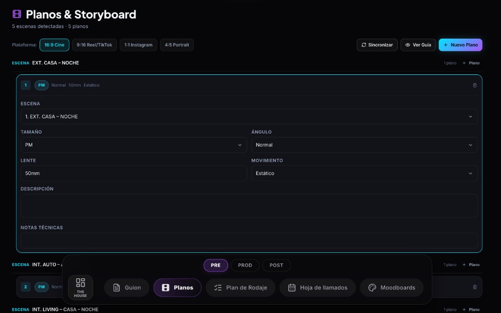 Filmagia App Dashboard
